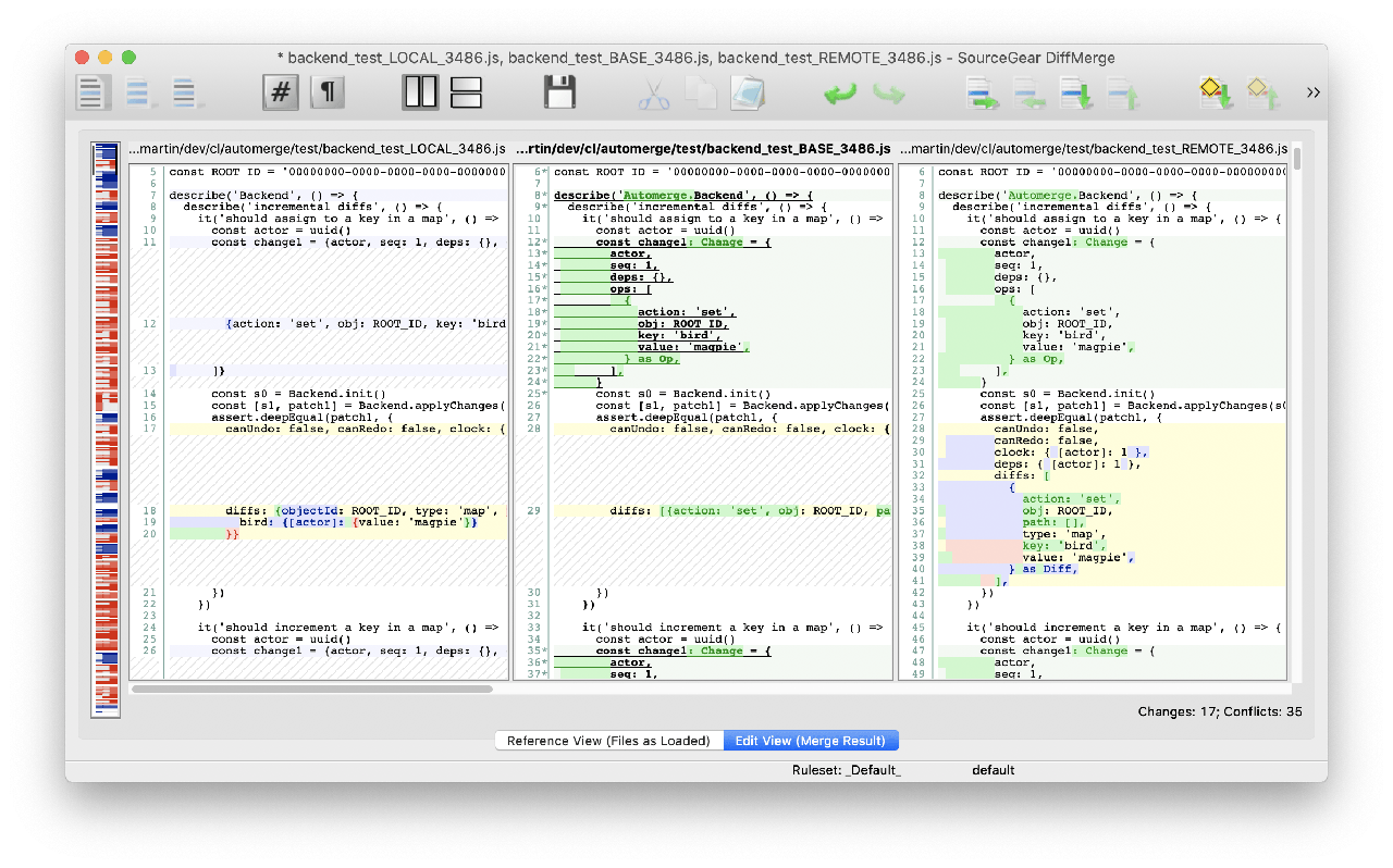 Resolving a Git merge conflict with DiffMerge