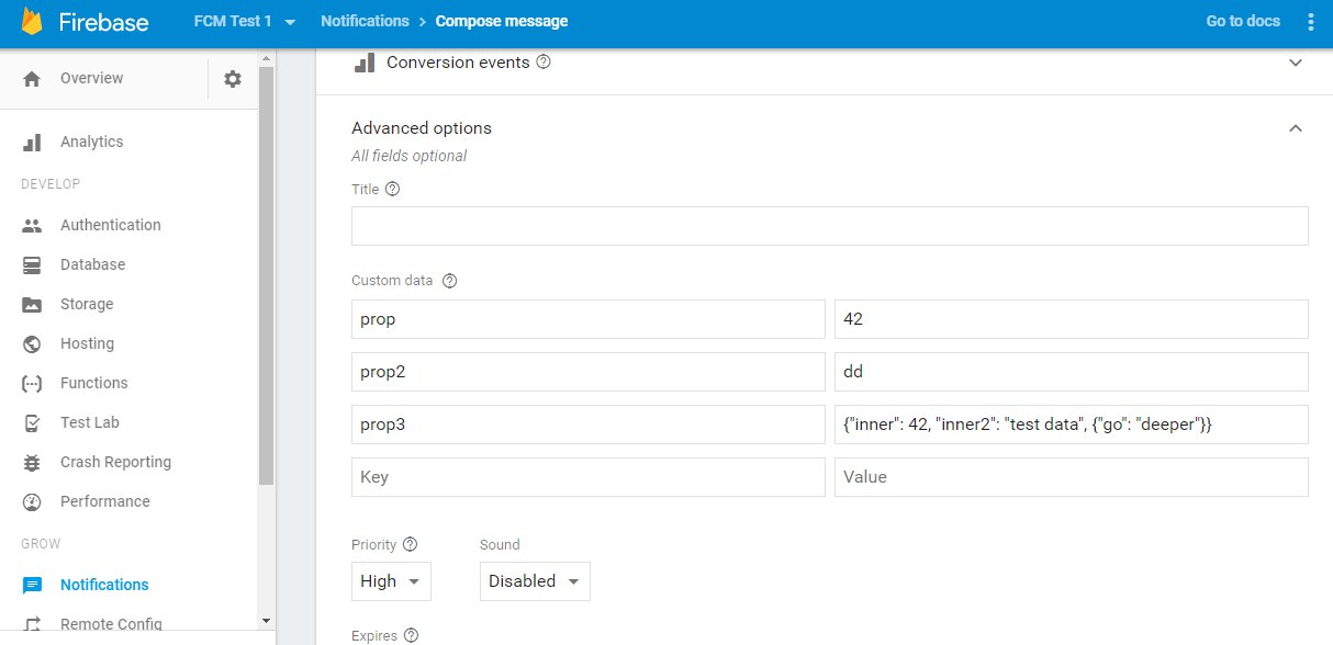 The Firebase console, where data can be viewed and edited